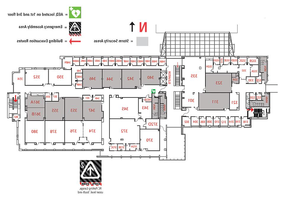 Room locations for RC third floor.